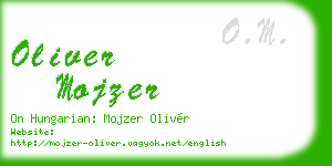 oliver mojzer business card